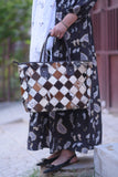 Unique & Stylish Tote Bag - Leather Handcrafted Cowhide Patchwork for Women's