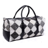 Hair On Cowhide Genuine Leather Duffel Bag For Men And Women
