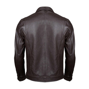 Café Racer Brown Slim fit Motorcycle Premium Lambskin Leather Jacket For Men