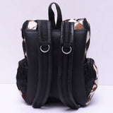 Multipatch Design - Hair On Cowhide Genuine Leather Backpack For Women