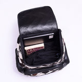 Multipatch Design - Hair On Cowhide Genuine Leather Backpack For Women