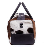 Hair On Cowhide Genuine Leather Duffel Bag For Men And Women