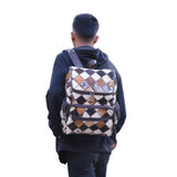 Multipatch Design - Hair On Cowhide Genuine Leather Backpack For Women