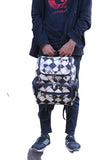 Chess Design - Hair On Cowhide Genuine Leather Backpack For Women
