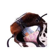 Hair On Cowhide Genuine Leather Duffel Bag For Men And Women
