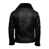 B3 Bomber Brown Faux Fur Shearling Sheepskin Leather Jackets for Men