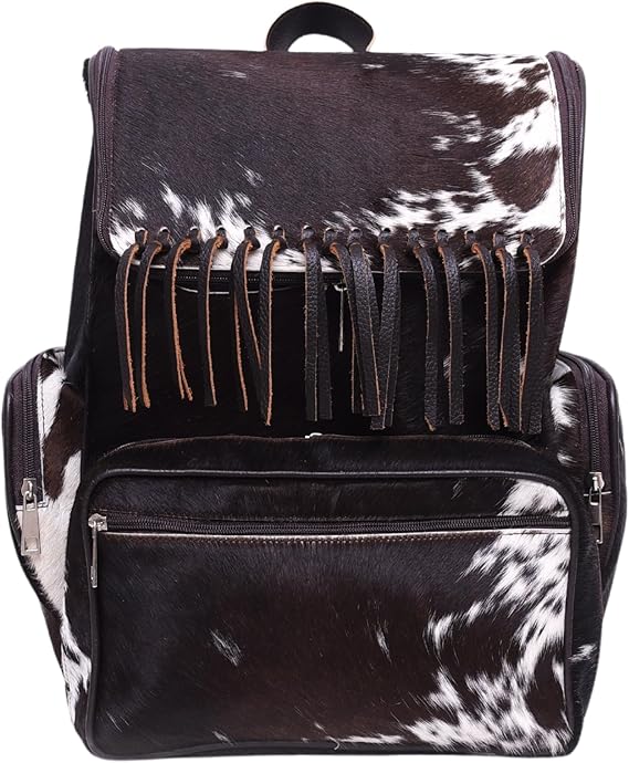 Jhalar Design - Hair On Cowhide Genuine Leather Backpack For Women