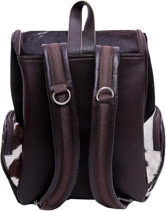 Jhalar Design - Hair On Cowhide Genuine Leather Backpack For Women