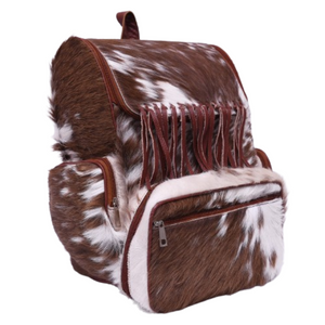 Jhalar Design - Hair On Cowhide Genuine Leather Backpack For Women