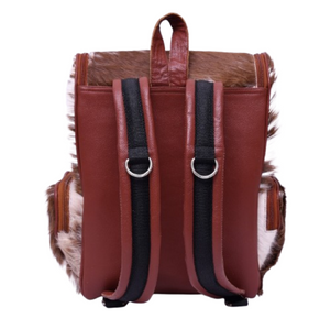 Jhalar Design - Hair On Cowhide Genuine Leather Backpack For Women